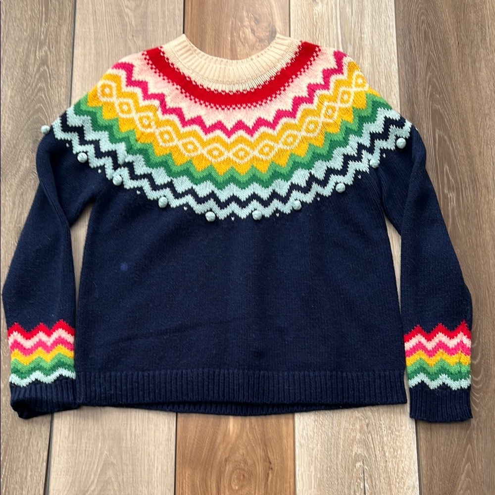 Boden Colorful Chevron Women's Sweater size US 10, UK 14